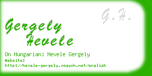 gergely hevele business card